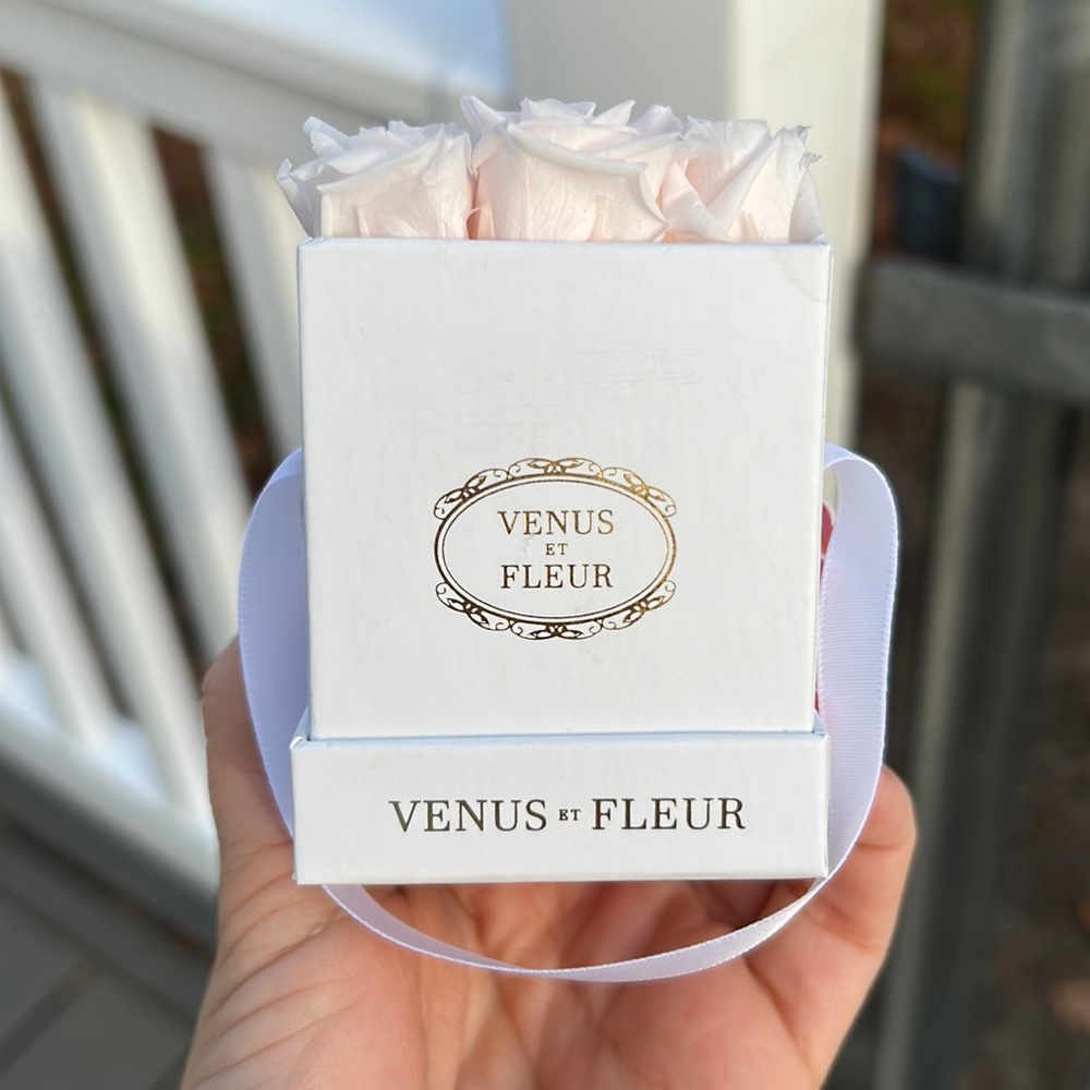 Pink Rose Petite Square Box